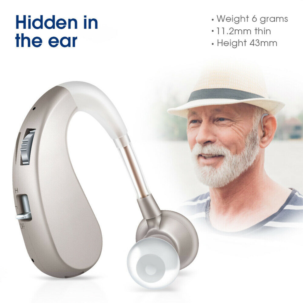 Rechargeable Digital BTE Hearing Aid Adjustable Voice Amplifier