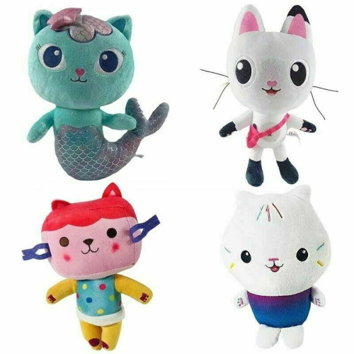 (Merid+Cat+Cat Box+Cake Cat) Gabby's Dollhouse Pandy Paws Cat Plush Toys Kids Gifts