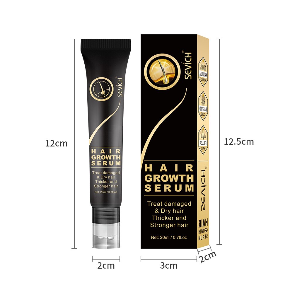 Sevich Hair Growth Oil Ginger Extract Growing Serum Prevent Hair Loss Care Scalp Massage Roller Treatment Thickener Essence 20ml