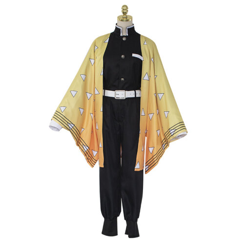 Agatsuma Zenitsu Suit Demon Slayer Kids Cosplay Kamado Nezuko Tanjiro Kimono Robes Costume