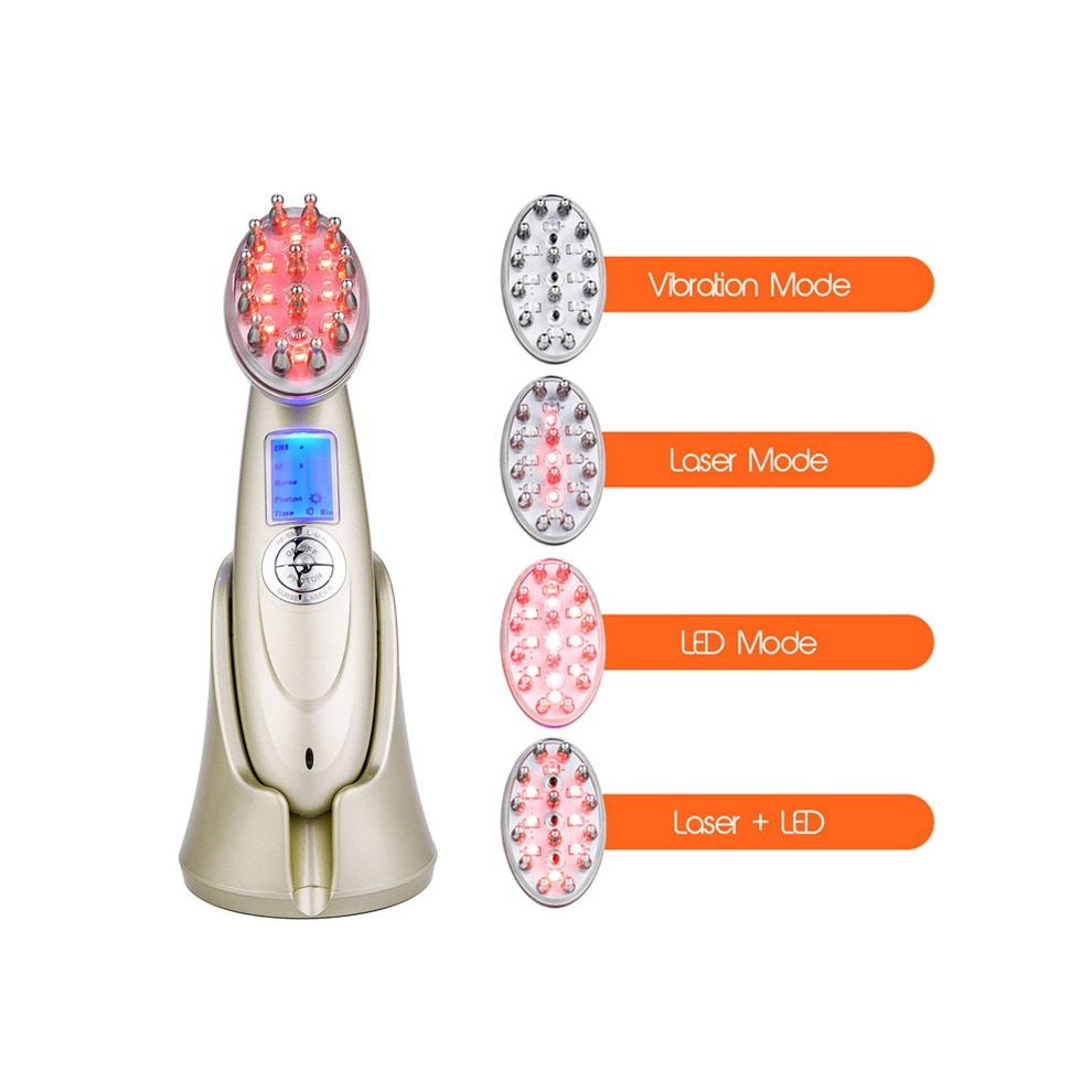 Laser Hair Growth Massage Comb Anti Hair Loss Massager EMS Vibration Massager Brushes Hair Regrowth Comb