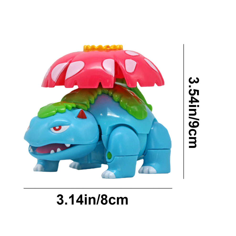 Venusaur Poke Ball Deformable Pokemon Ball Action Figures Clip Carry Ball for Throwing Children Fun Toy Game Gifts