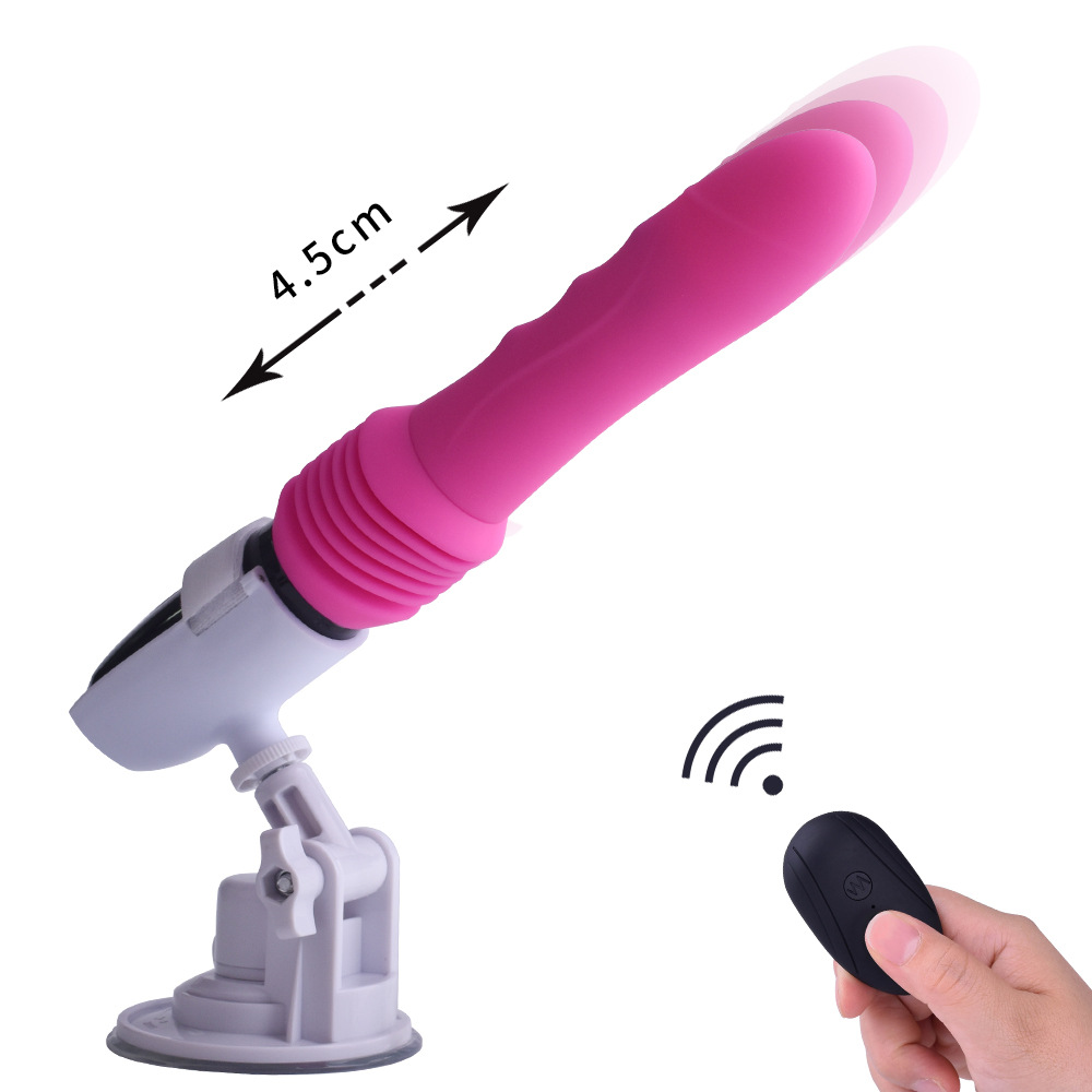 (Red) Sex Toys for Women Electric Sex Machine Dildo Vibrator G spot Stimulator Gun for Anal Prostate Automatic Thrusting Heating Wireless Remote Control Hands-Free with Strong Suction Cup