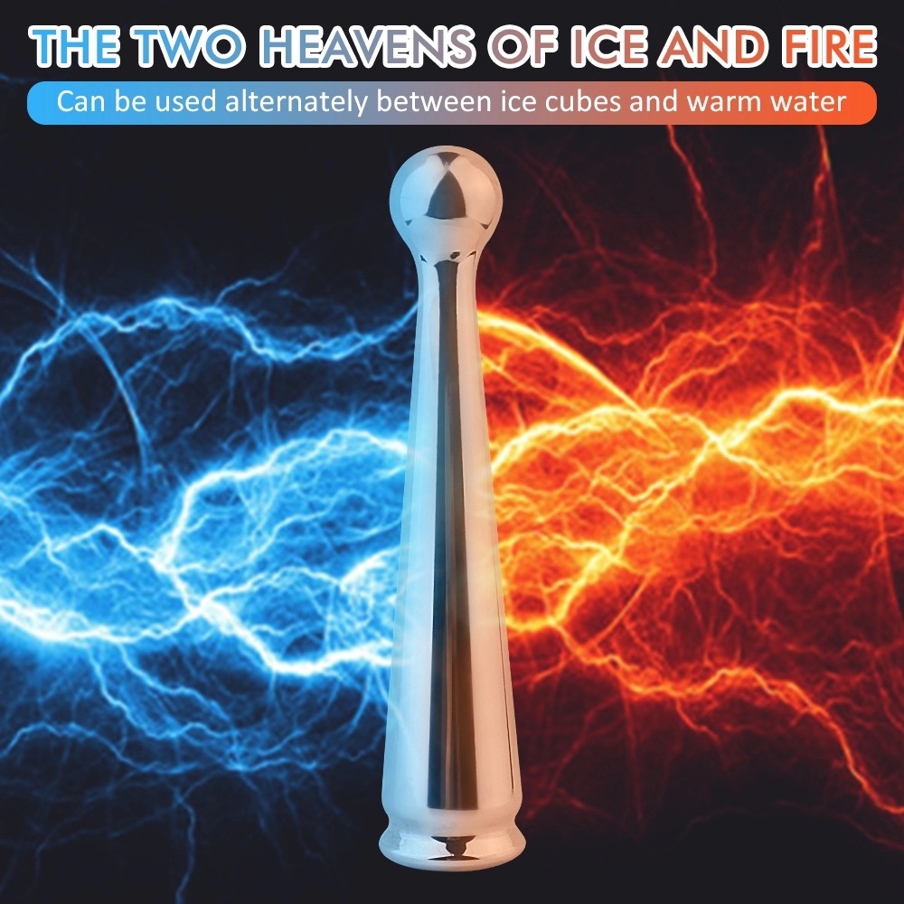 G-Spot Massager Dildo Sex Toy Stainless Steel Wand 9 Vibration Modes Nipple Clitoris Masturbation for Women Couple Prostate Massaging Enjoyment. Mini Size