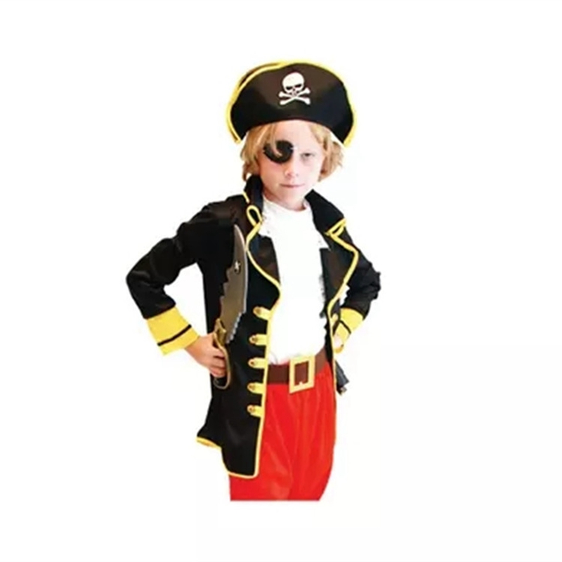 (95~110cm) Pirate Costume Outfit Kids Deckhand Pirate Fancy Dress Costume