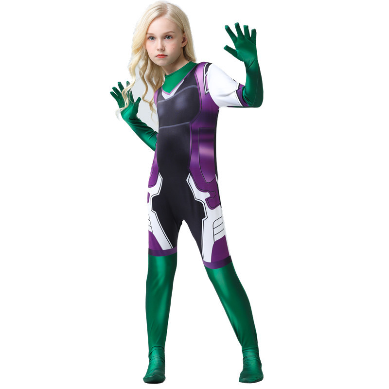 (110cm) She Hulk Kids Costume  Halloween Costume Jumpsuit Party Fancy Dress