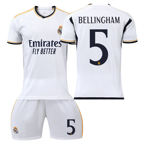 23-24 Season Real Madrid Fan Jersey Cheering Kit Football Kits No. 5 Bellingham
