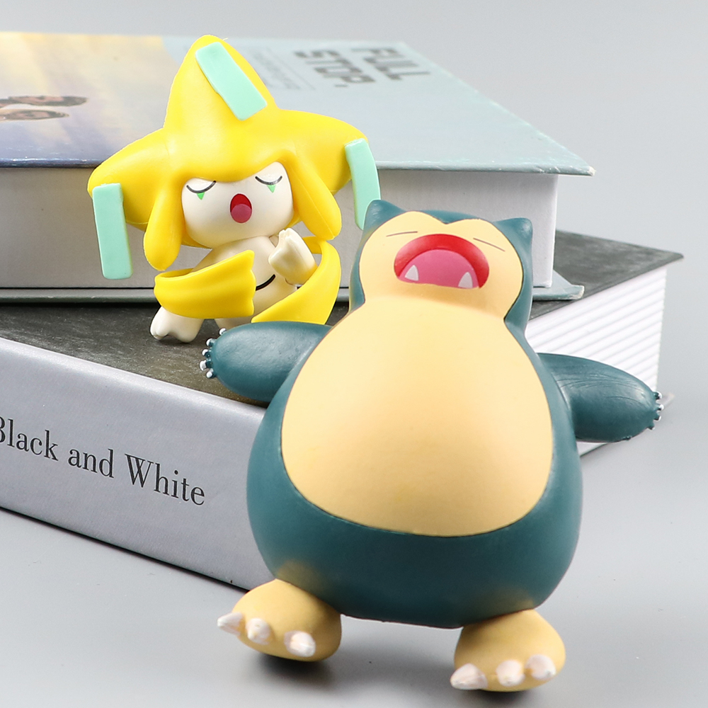 Pokemon Mini Figure Bulbasaur Pikachu Eevee Jirachi Komala Snorlax Sleeping Starry Dream Kawaii Series Doll Cartoon Kids Toys Gifts Desktop Ornaments