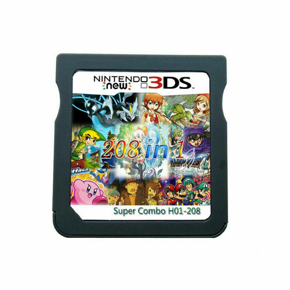 208 In 1 Video Game Cartridge Card for NDS NDSL 2DS 3DS 3DSLL 3DSXL