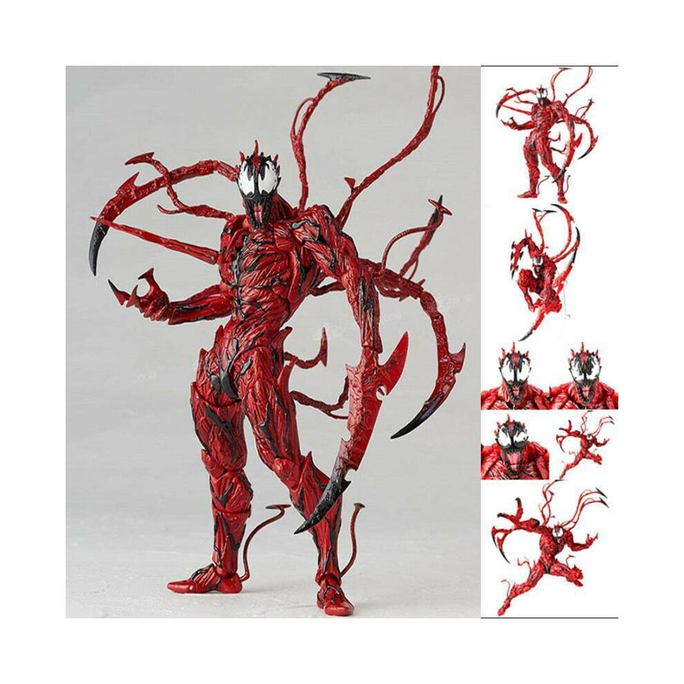 Venom Action Figure Carnage Venom Anime Action PVC Figure Spiderman Yamaguchi Marvel Model Movable Collectible Character Doll Toy Ornaments 7 Inch Red