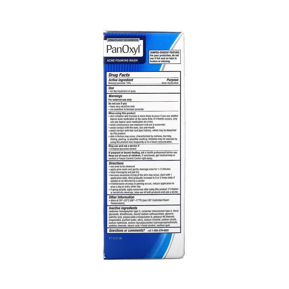 PanOxyl Acne Foaming Wash 10 Percent Maximum Strength Acne Treatment