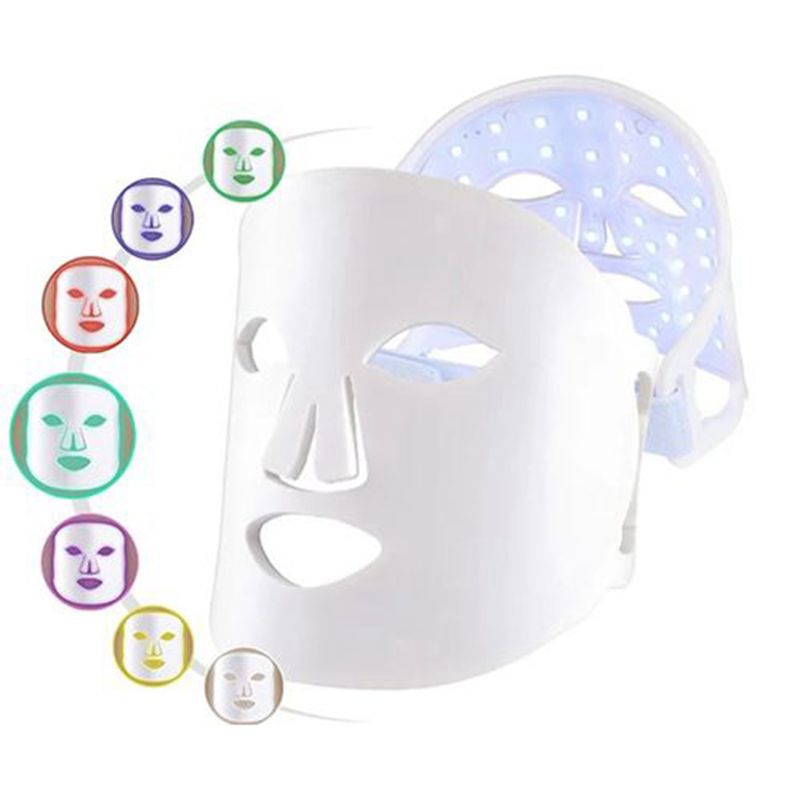 Silicone Led Light Therapy Face Mask 7 Colors Facial Rejuvenation Tightening Anti Aging Therapy Mask