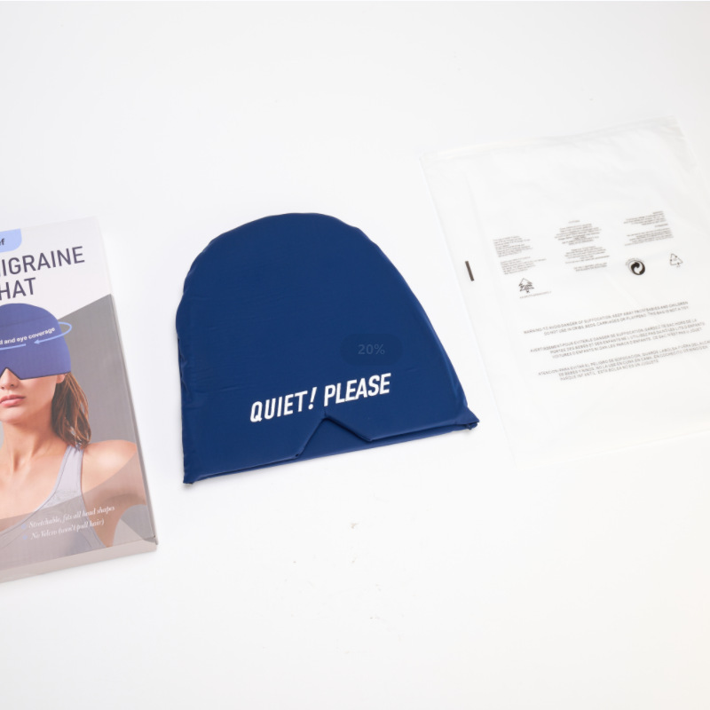 Double Gel Headache Relief Cap Headache Hat  Ice Head Wrap Coverage Stress Relax Pain Head Hot Cold Therapy Pack Eye Mask Hat