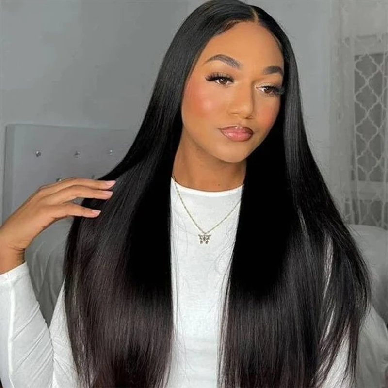 (18 inches) Straight Lace Front Wigs Human Hair Wig for Black Women 18-26inch Natural Color 13x4 Lace Front Human Hair Wig 150 Percent Density
