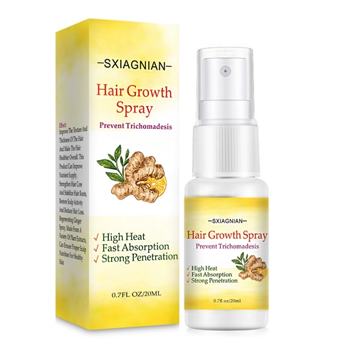 Ginger Hair Growth Serum Spray Fast Growing Hair Essential Oil Natural Anti Hair Loss Products Prevent Hair Damaged Repair Care  Scalp Treatment