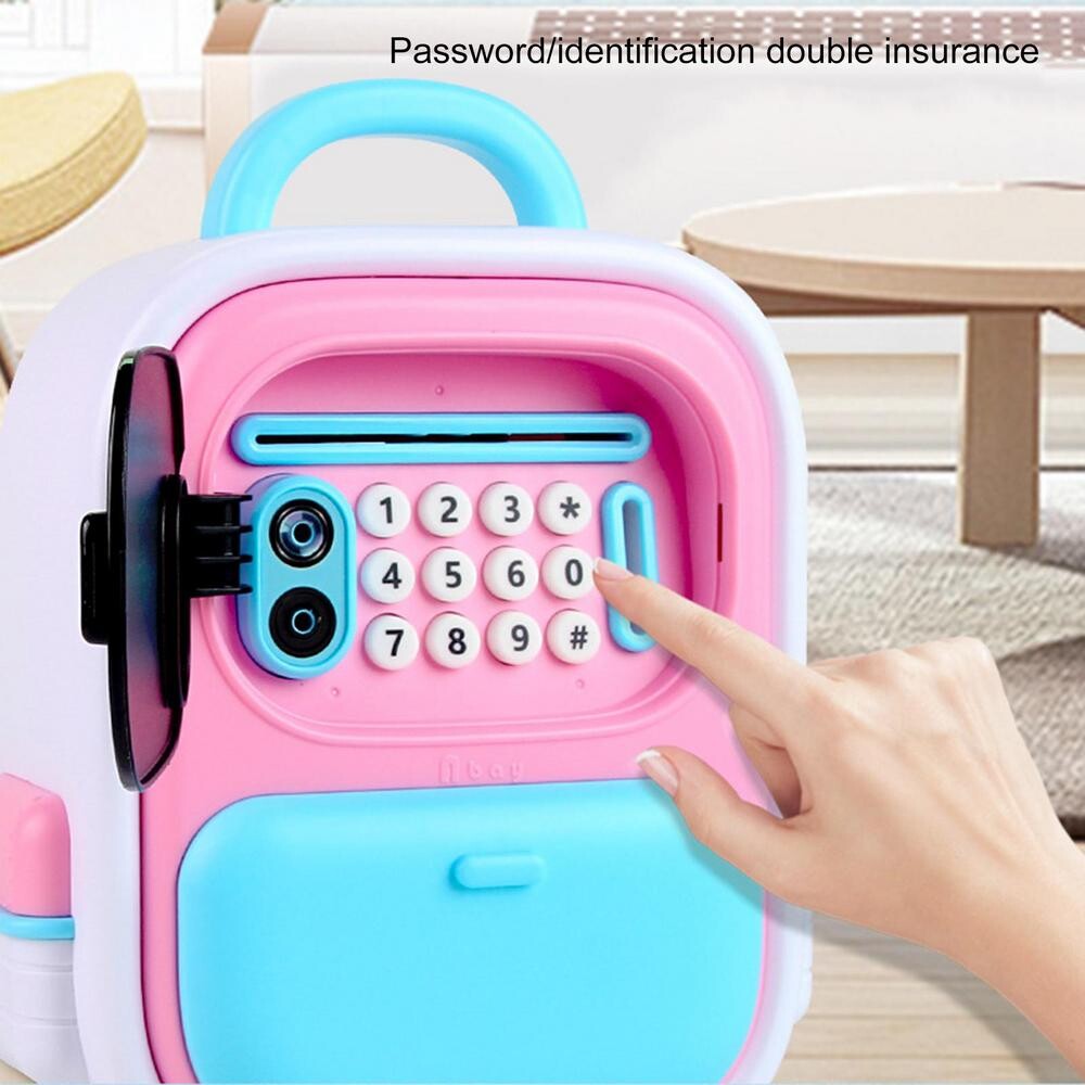 Face Recognition Intelligence Cash Box Piggy Bank Money ATM Machine Kids Japanese Piggy Bank Coin Cash Saving Safe Deposit Toy
