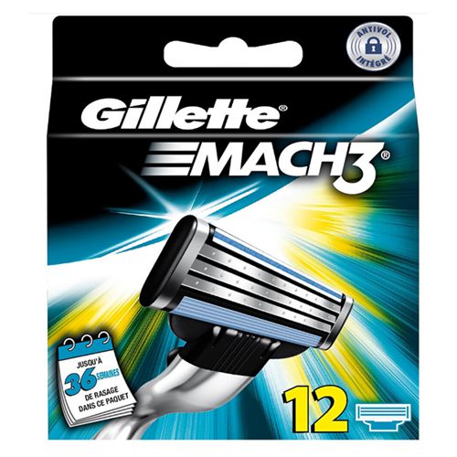 Gillette MACH3 Razor Blades Pack of 12 Refills