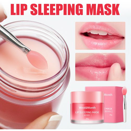 West&Month Berry Lip Sleeping Mask Night Sleep Maintenance Moisturizing Fade Lip Lines Nourishing Lip Balm