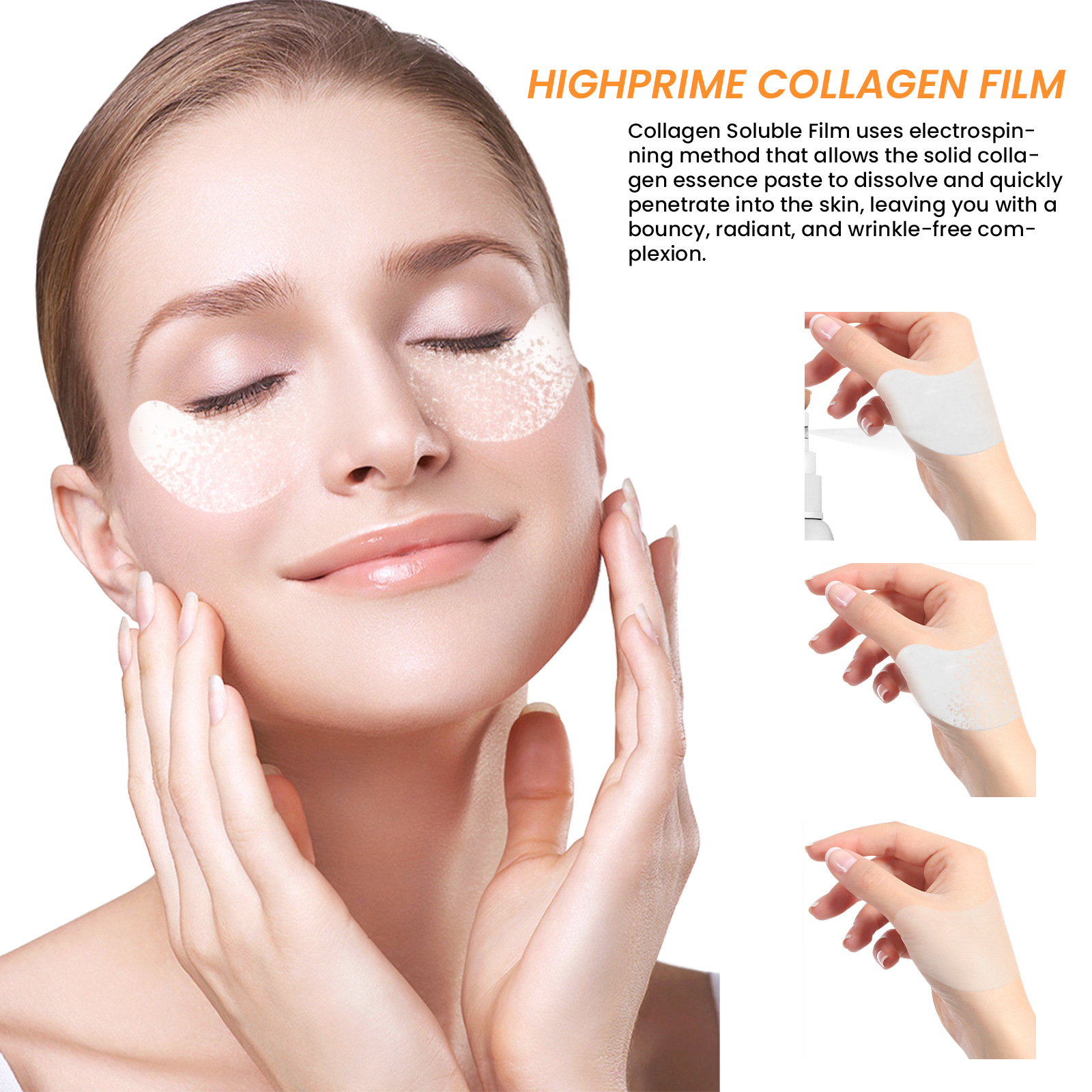 (2pcs boxed) EELHOE Collagen Firming Eye Mask Remove Dark Circles Eyes Bags Hyaluronic Acid Hydrating Moisturizing Lifting Anti Puffiness Soluble Eye Patches Eyes Care