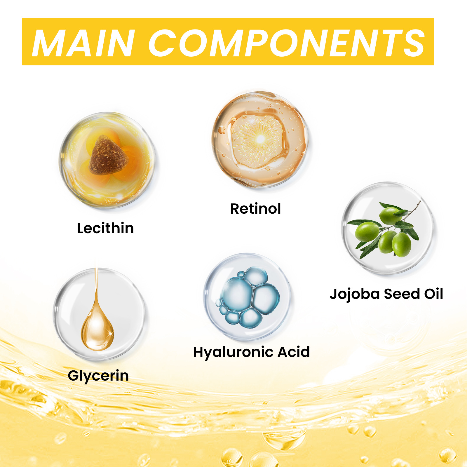 Retinol Anti Wrinkle Essence Instant Wrinkle Remover Face Serum Anti Aging Lifting Firming Fade Fine Lines Improves Skin Dullness Moisturize Beauty