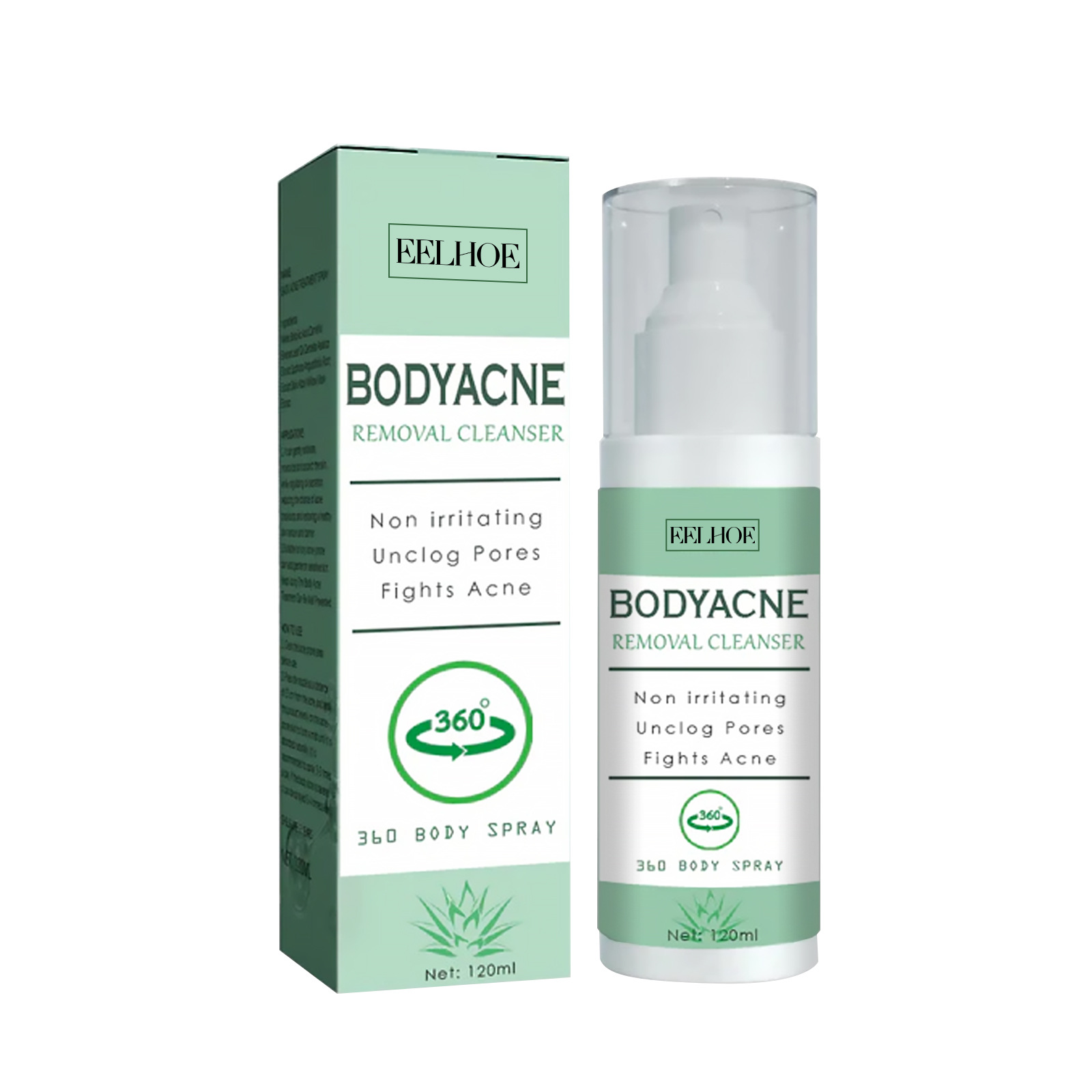 (1 PC) Body Acne Removal Cleanser Spray for Back and Arm Anti-acne Water Oil Balance Remove Redness Shrinking Pores Clean Body Pimple Remover Spray