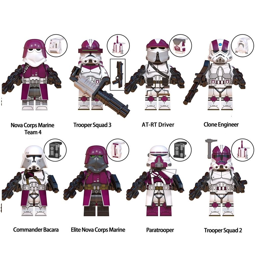 New Star Wars The Mandalorian Architecture Vizsla Assembled Minifigure Action Figure Model Childrens Gift Toy Series Decorate Fit Lego