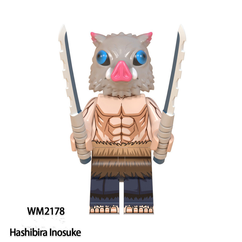 Demon Slayer Anime Building Blocks Toys Mini Action Figure Cartoon Small Figures Toys 8pcs Characters Of Tanjiro Kamado Nezuko Kamado Zenitsu Agatsuma Inosuke Hashibira Giyu Tomioka Shinobu Kocho Kyojuro Rengoku Gift For Kids