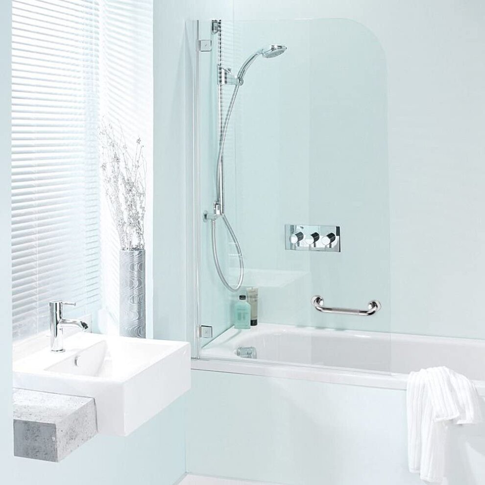 (16 inches/40cm) BTSKY Stainless Steel Bath Grab Shower Handle with Anti-Slip Grip - Dis