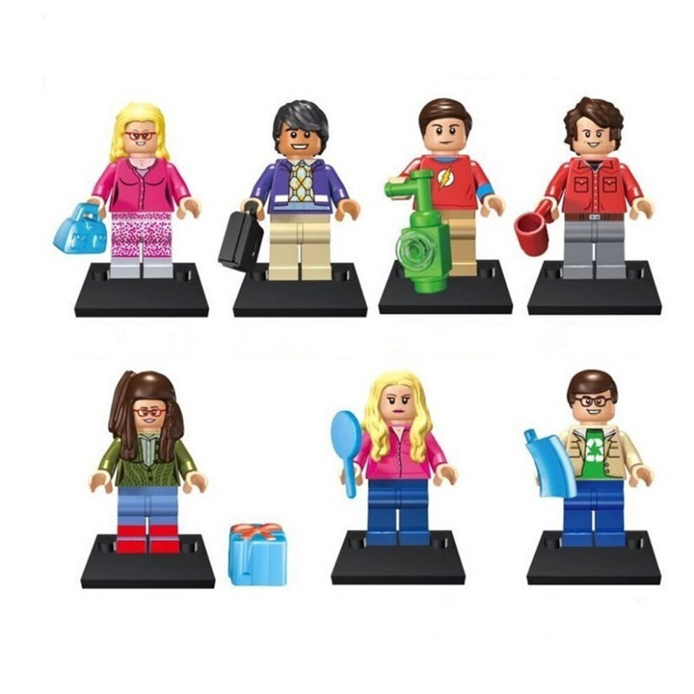 7Pcs Big Bang Theory Building Block Minifigures Toys Best Action Figures Gift Fit Lego