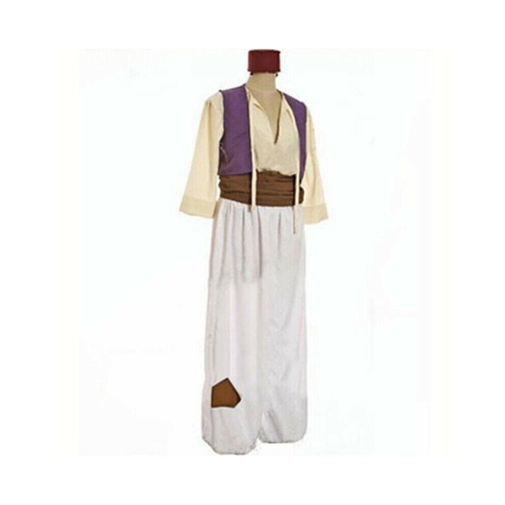 (L = UK 12) Adult Arabian Prince Aladdin Genie Fancy Dress Roleplay Costume Men Party Ou