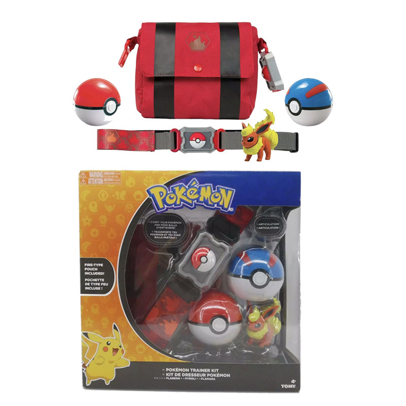 (Pikachu) Pokémon Clip N Go Belt Set Poke Ball with Battle Figures Holiday Party Fun Game Toy Action Figure Model Gifts for Children