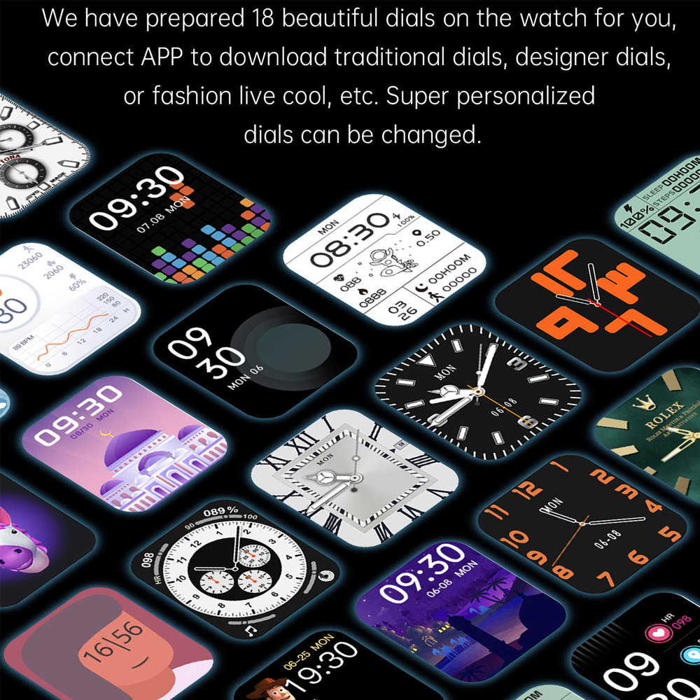 Smart Watch 1.78 Large Full Touch Screen Bluetooth-Compatible Call Wileless Charging Smartwatch
