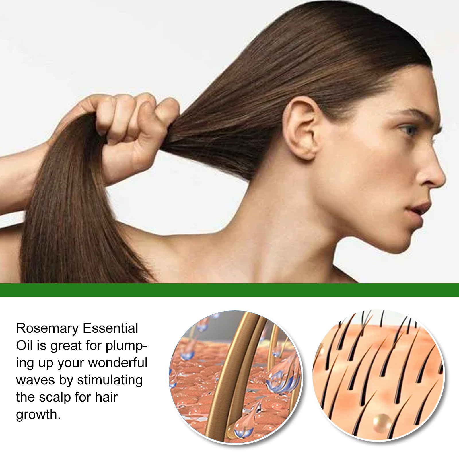 Rosemary Essential Oil Hair Care Serum Smooth Anti-frizz Growth Anti Hairs Loss Treatments 30ml