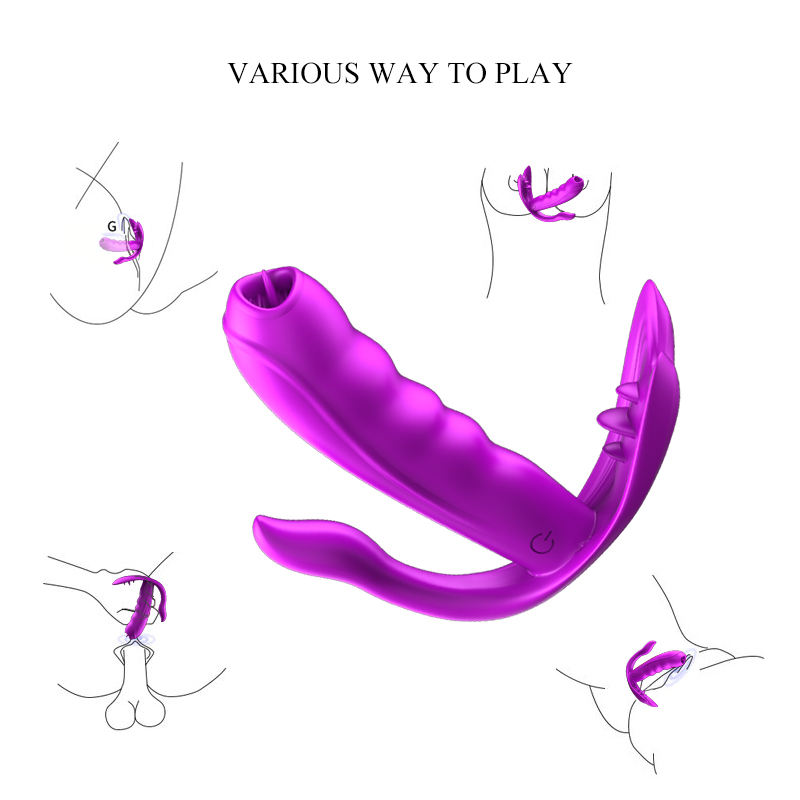 Sex Toys Remote Wearable Pantie Vibrator Sucking Tongue Adult Toys Licking Fun Toys Clitoral G Spot Massager Vagine Stimulator for Woman