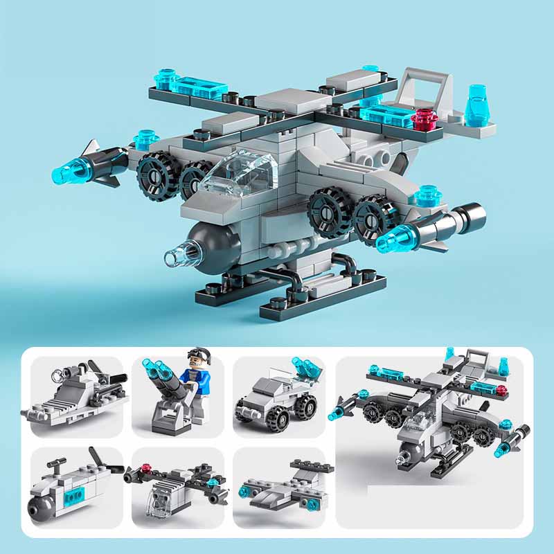 (SWAT~147Pcs) 6in1 3D City Street View Fire Truck Truck Castle Building Block Fit Lego