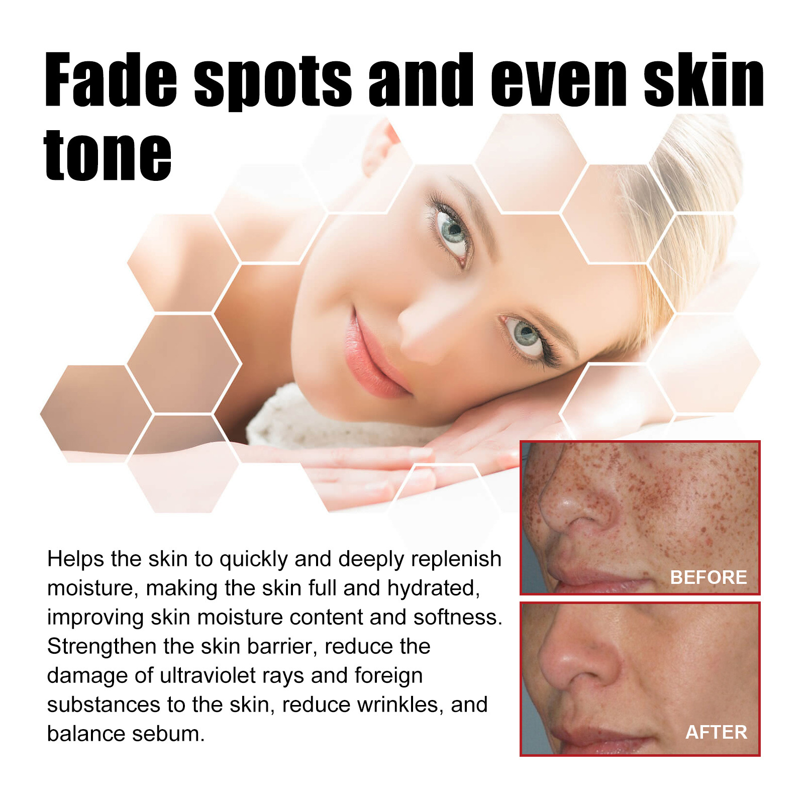 Dark Spots Corrector Anti Dark Spot Cream Whitening Facial Cream Repair Fade Freckles Melanin Remover Brighten Moisturizing Improving Facial Dullnes