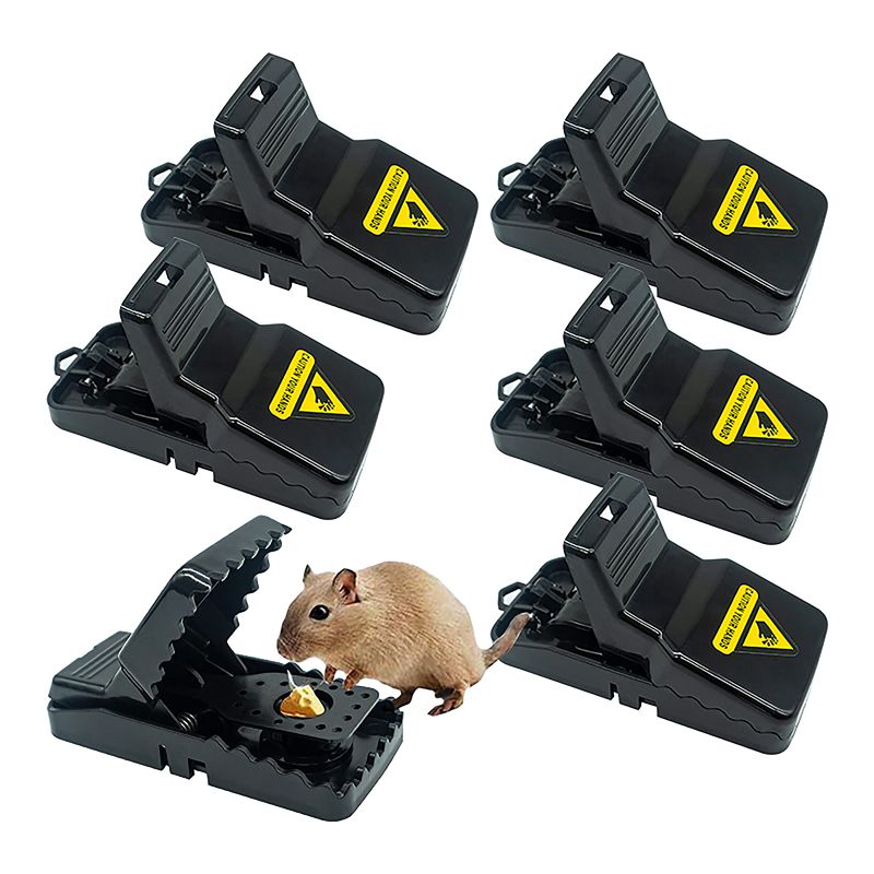 6 Pack Reusable Mouse Trap or Indoors and Outdoors Highly Sensitive Rodent Catcher