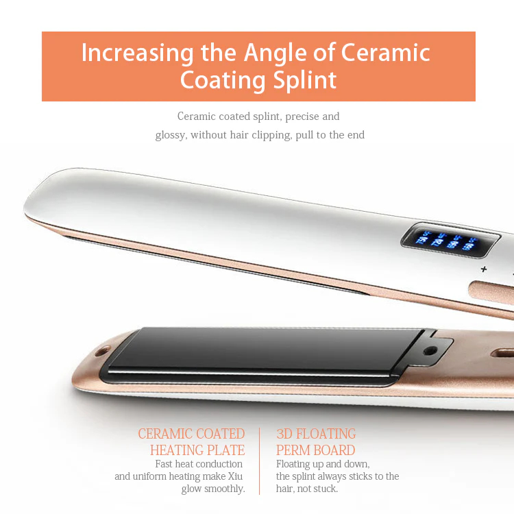 Professional Hair Straightener 2in1 Flat Iron Curling Styler Ceramic Hair Curer PTC Heated Digital Display