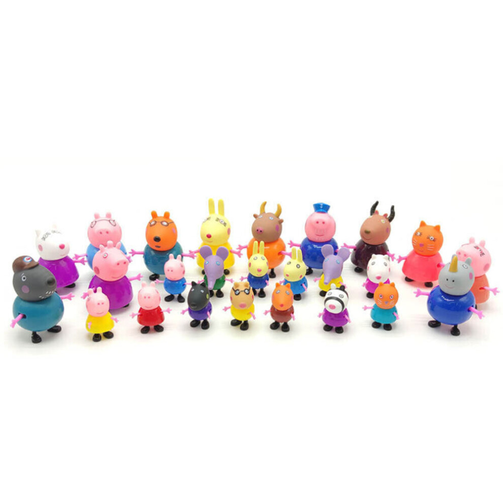 Peppa Pig George Family Friends Action Figures Anime Kids Toys 25 Pcs