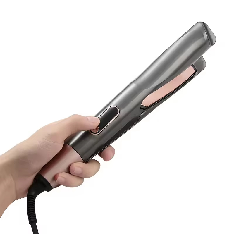 Hair Curler & Straightener 2 in 1, Spiral Wave Curling Iron, Professional Hair Straighteners