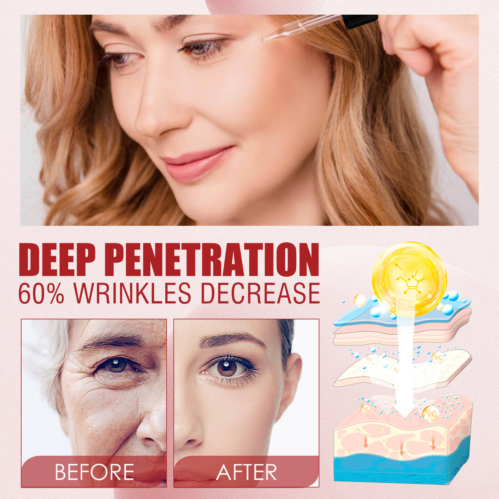 (1 PC) Skin Hydrating Serum Hyaluronic Acid Essence Skin Firm Facial Care Essence Restore Skin Lift Brighten Face Fade Fine Line Moisturize Tender Skin Serum