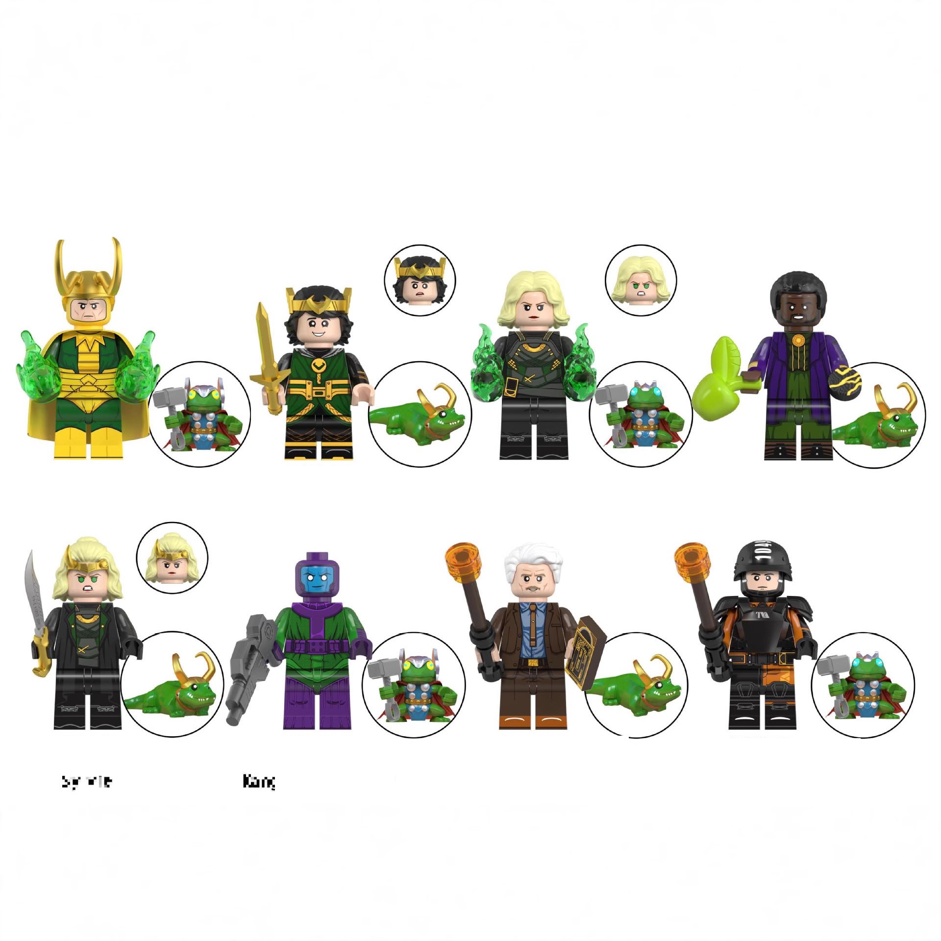 8 PCS Sets Marvel Building Blocks Set Toy Super Hero MiniFigures Rewards for Children Fits Lego