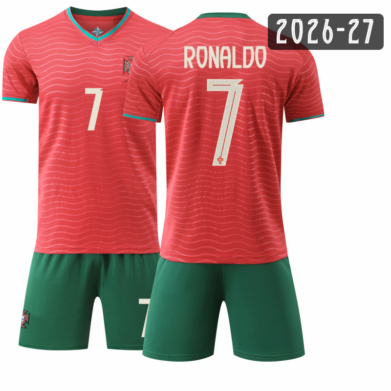 (6~7 Years) 2026 World Cup Portugal 7 Cristiano Ronaldo Home Jersey Adults And Kids All Sizes