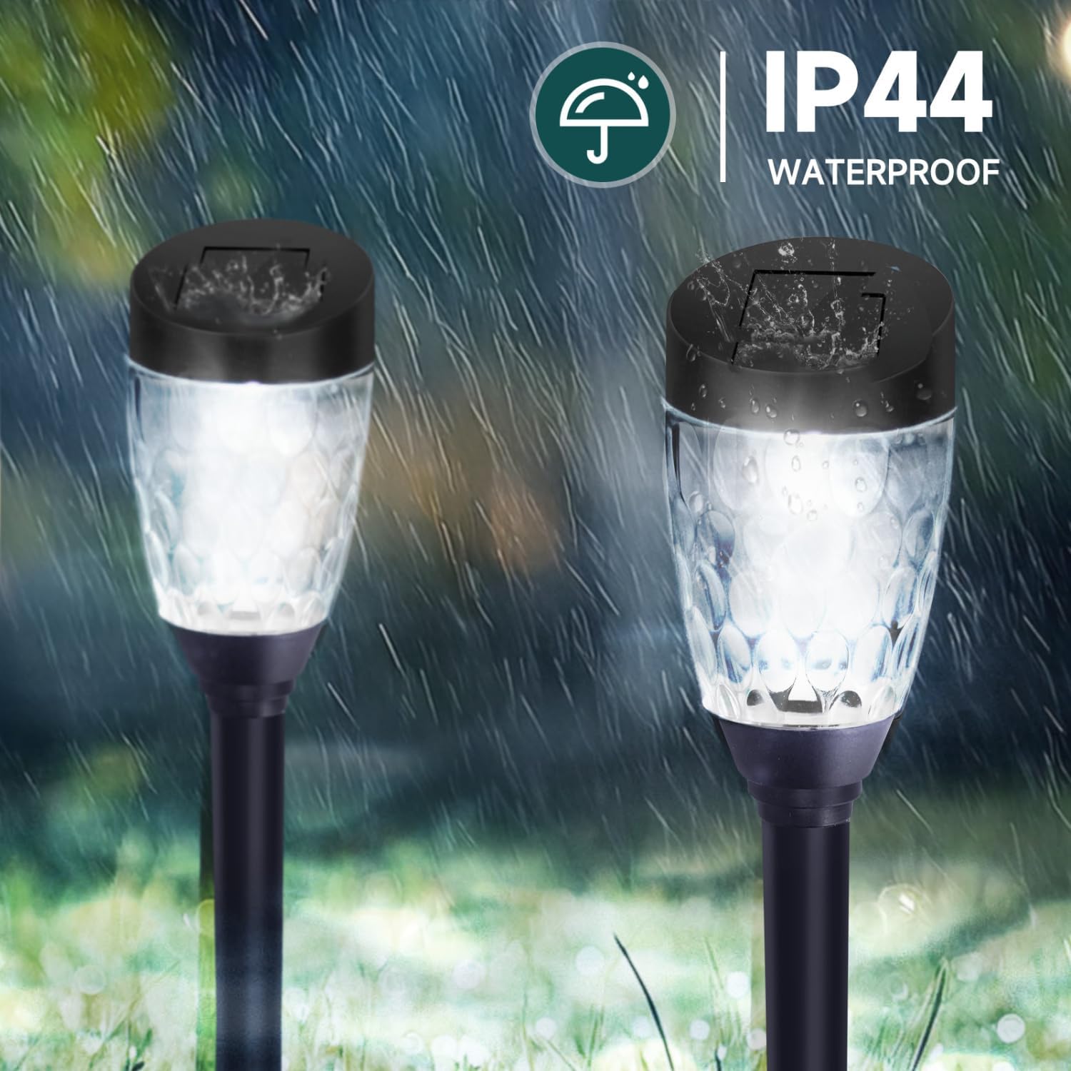 Solar Lights Outdoor Garden 12 Pack Outdoor Lights Solar Powered Stake Lights Waterproof Solar Pathway Lights LED Garden Light Ornaments Landscape Path Lighting