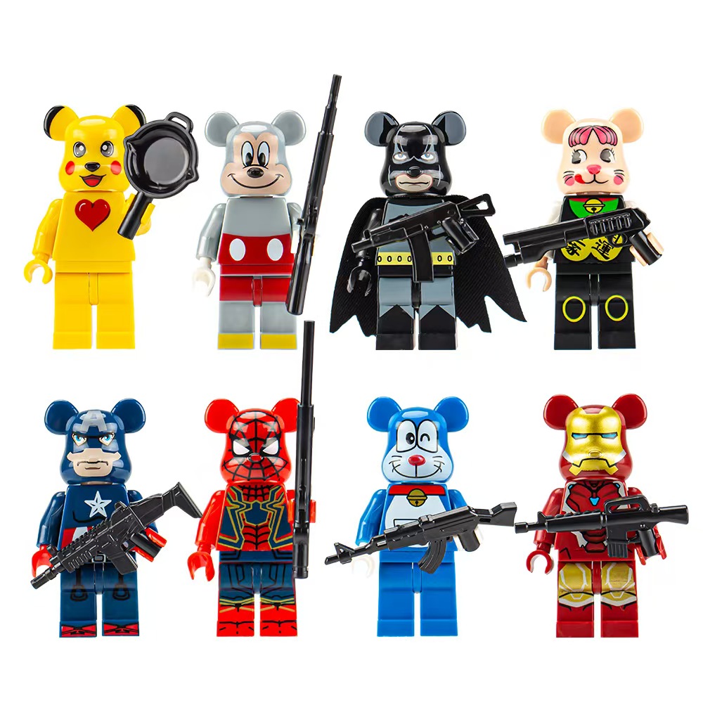 (8 PCS H) Building Blocks Figures Mercenaries Toys Mini Figures Humanoid Dolls Children Toys Birthday Gifts Cartoon Characters