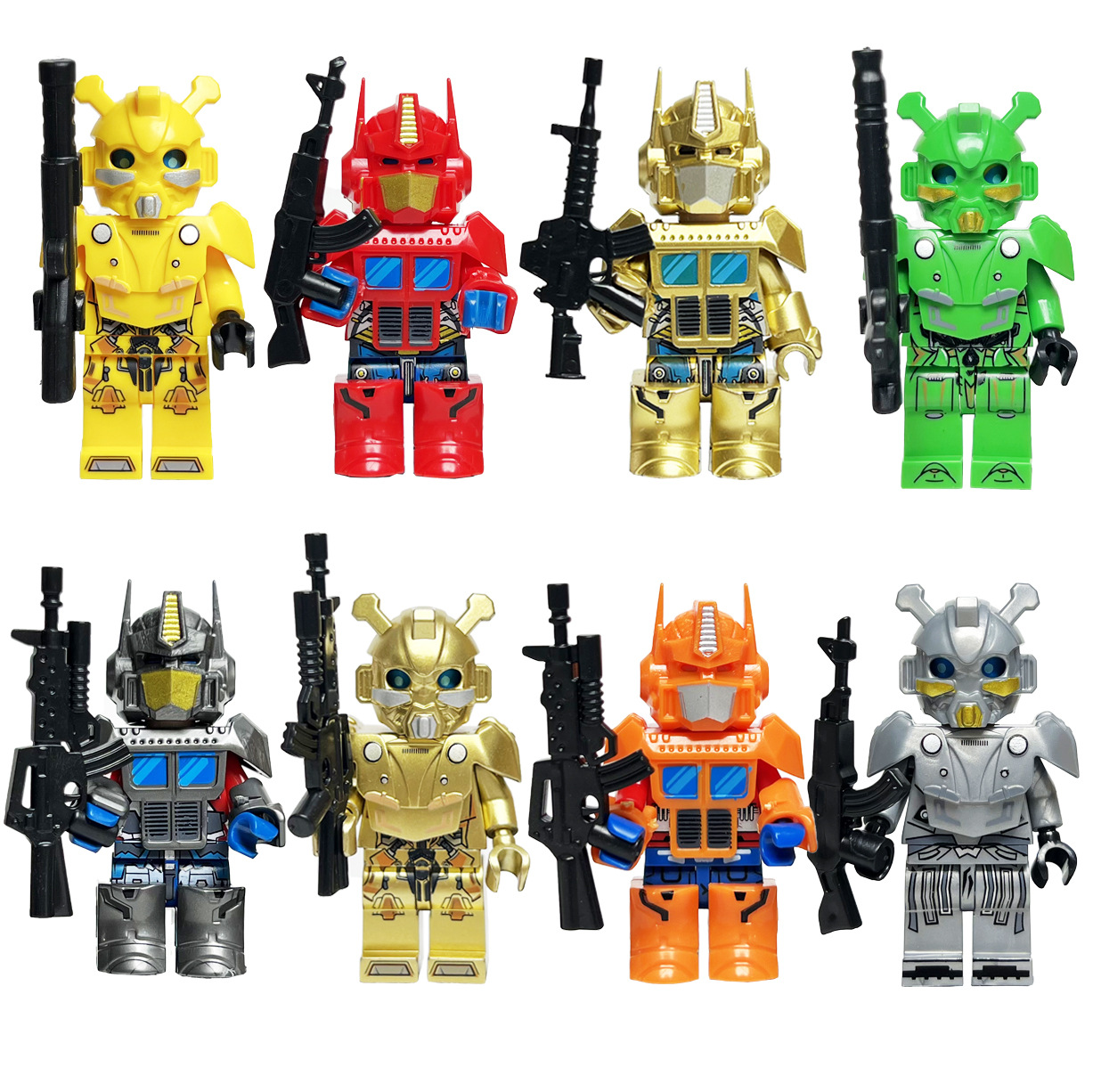 (8 PCS H) Building Blocks Figures Mercenaries Toys Mini Figures Humanoid Dolls Children Toys Birthday Gifts Cartoon Characters