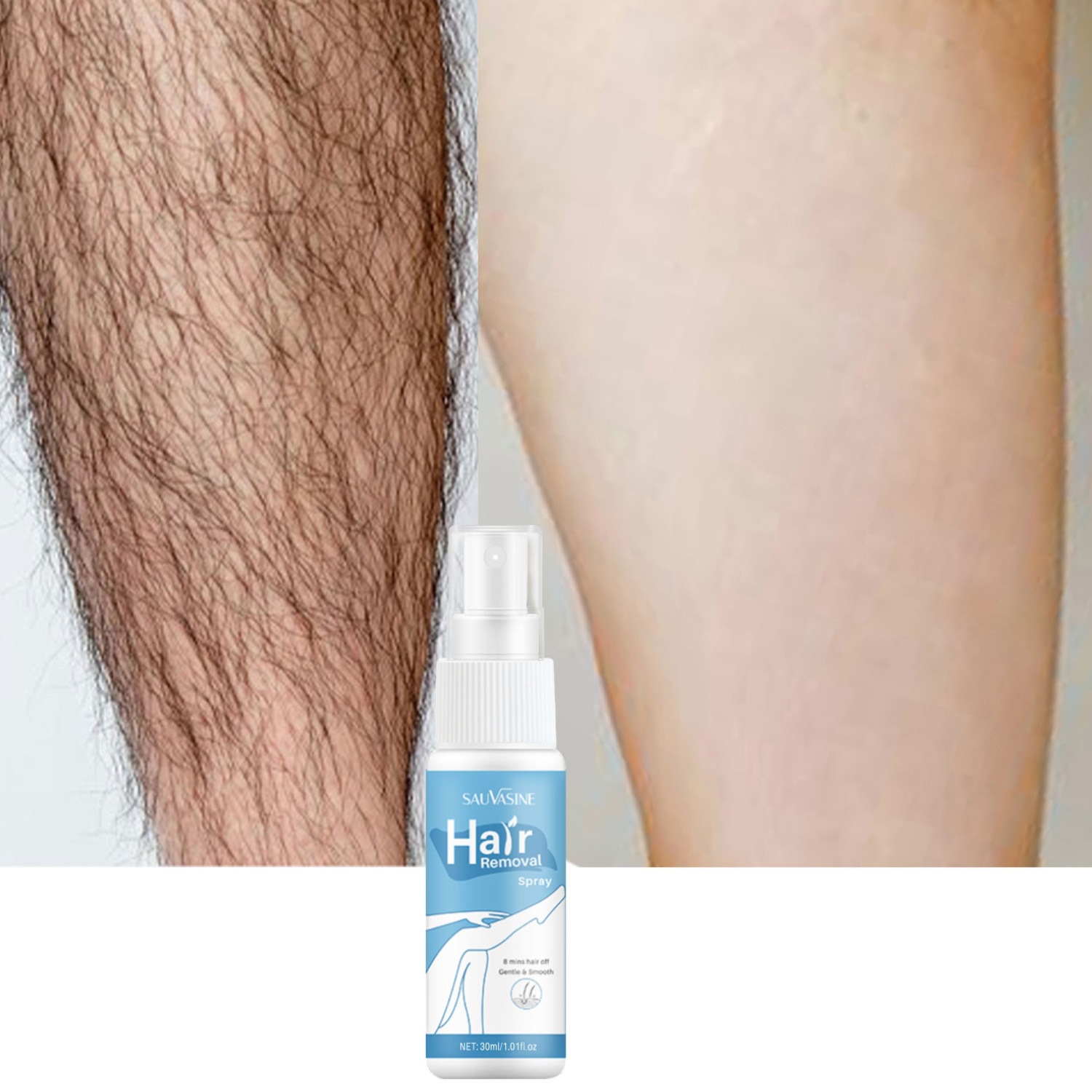 Gentle Hair Removal Spray 30ml Non Irritating for Armpit Legs Arms Daily Home Care Natural 30ml