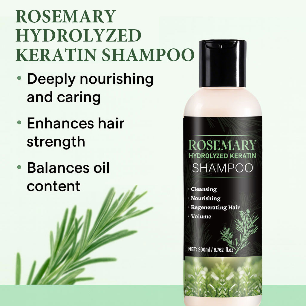 Rosemary Hydrolyzed Keratin Shampoo For Deep Nourishing Repairing And Strengthening Dry Damaged Frizzy Hair Daily Scalp And Strand Care