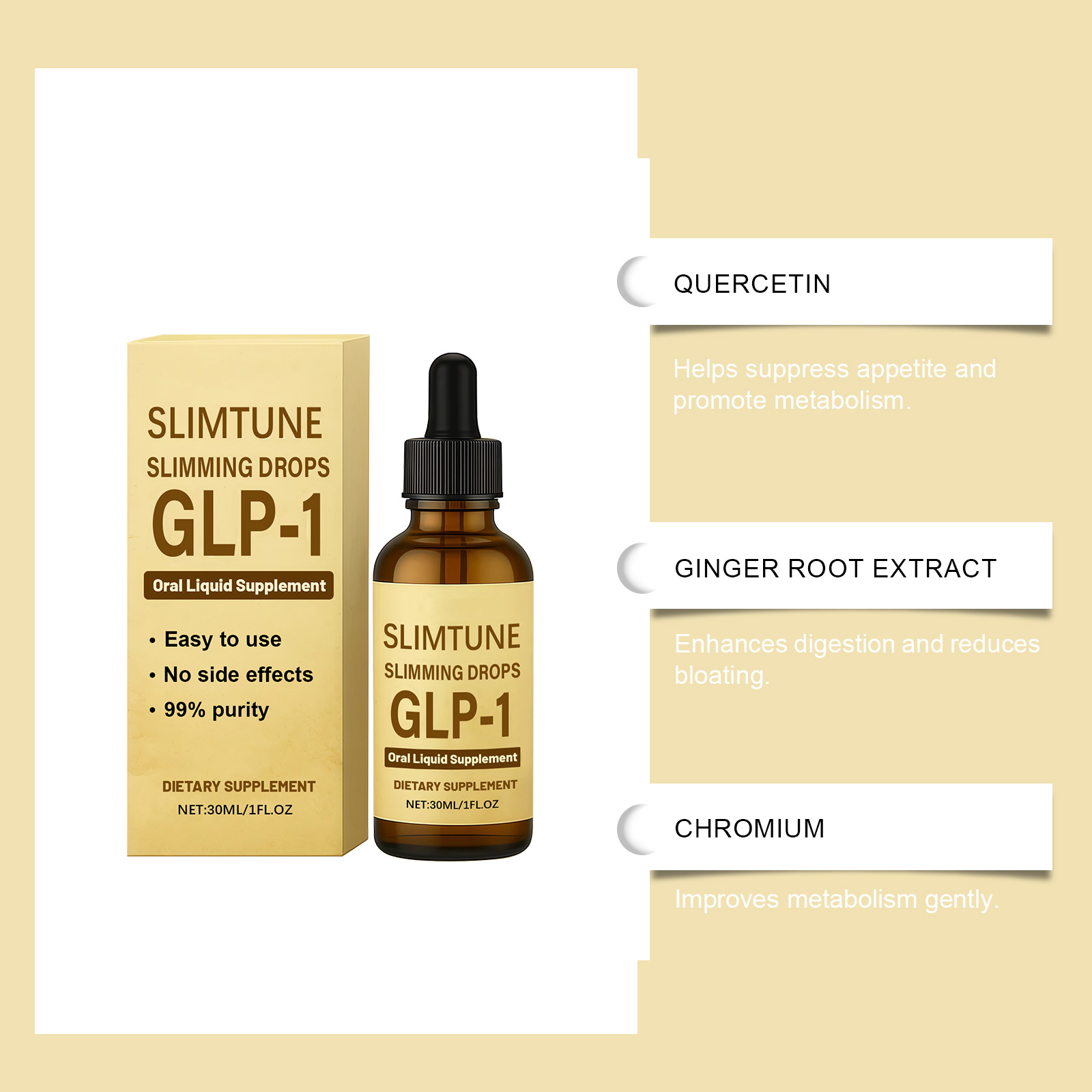 Body Shaping Drops Pure Formula Balanced Nutrition Convenient Dietary Supplement Maintain Light Physical Condition Natural Gentle Daily Internal Care