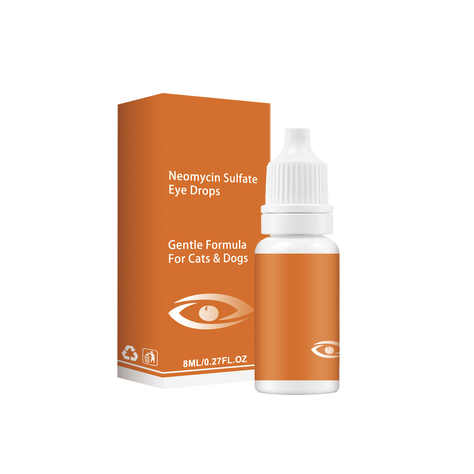 Pet Neomycin Sulfate Eye Drops Mild Texture Moist Comfortable For Cat And Dog Eye Care Use
